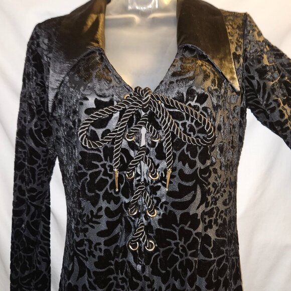 NEW L BLUE LAMBSKIN LEATHER DEAD STOCK COAT - Picture 15 of 15